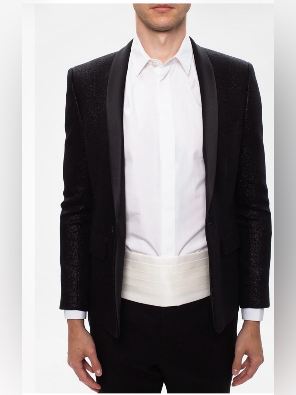 NWT GUCCI SiILK WHITE  CUMMERBUND ADJUSTABLE Sz: L